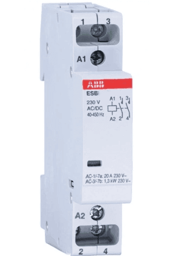 ABB ESB Serisi 2P Sessiz Tesisat Kontaktörü 16A 20A 25A 40A 24V 230V