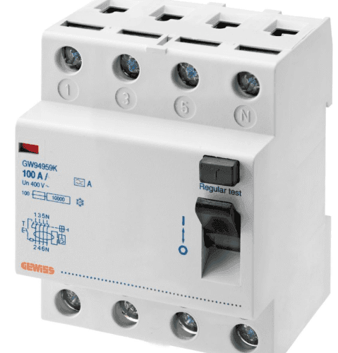 GEWISS 4P 100A 30mA IDP Diferansiyel Kaçak Akım Rölesi